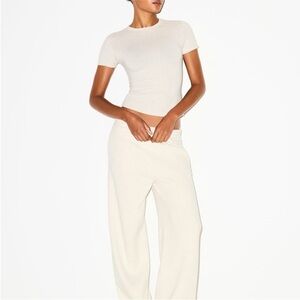 SKIMS Oatmeal Heather Straight Leg Sweatpants NWT Medium